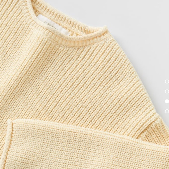 Zara yellow cropped sweater - Picture 3 of 4